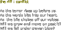the riff : conflict