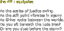 the riff : equipoise