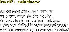 the riff :  watchtower